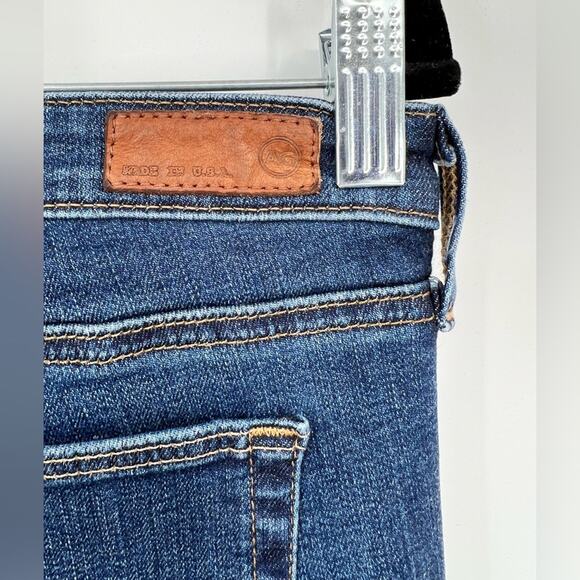 AG Adriano Goldschmied The Middi Mid Rise Legging Jeans Denim Stretch Blue 32 - Picture 9 of 10